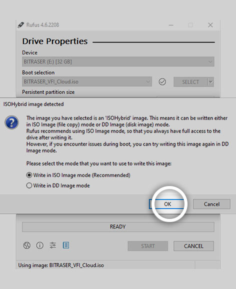 BitRaser Cloud Console download section with the BitRaser Drive Eraser cloud variant option highlighted