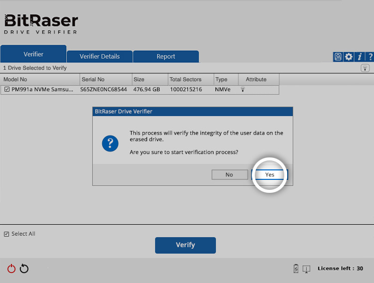 BitRaser Cloud Console download section with the BitRaser Drive Eraser cloud variant option highlighted