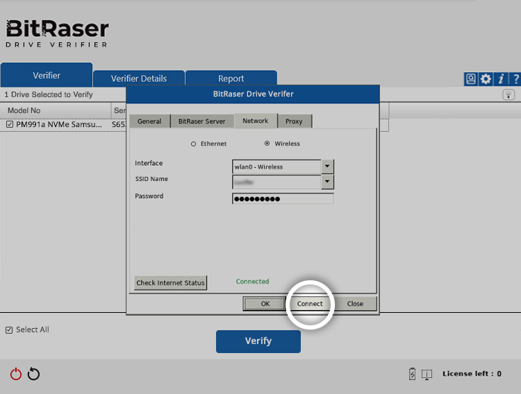 BitRaser Cloud Console download section with the BitRaser Drive Eraser cloud variant option highlighted