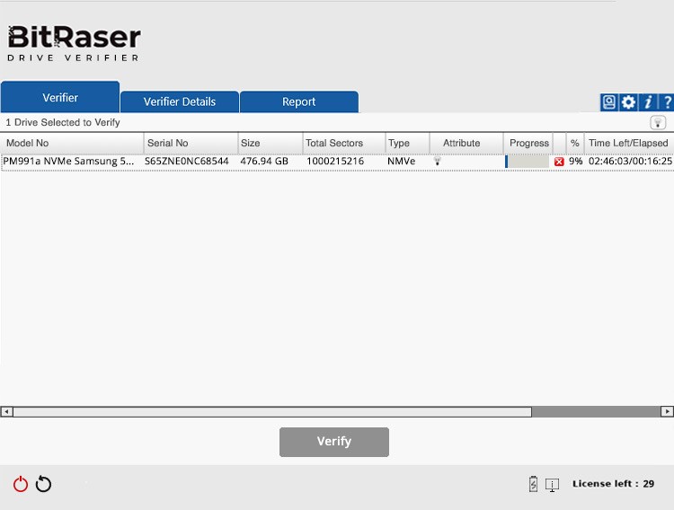 BitRaser Cloud Console download section with the BitRaser Drive Eraser cloud variant option highlighted