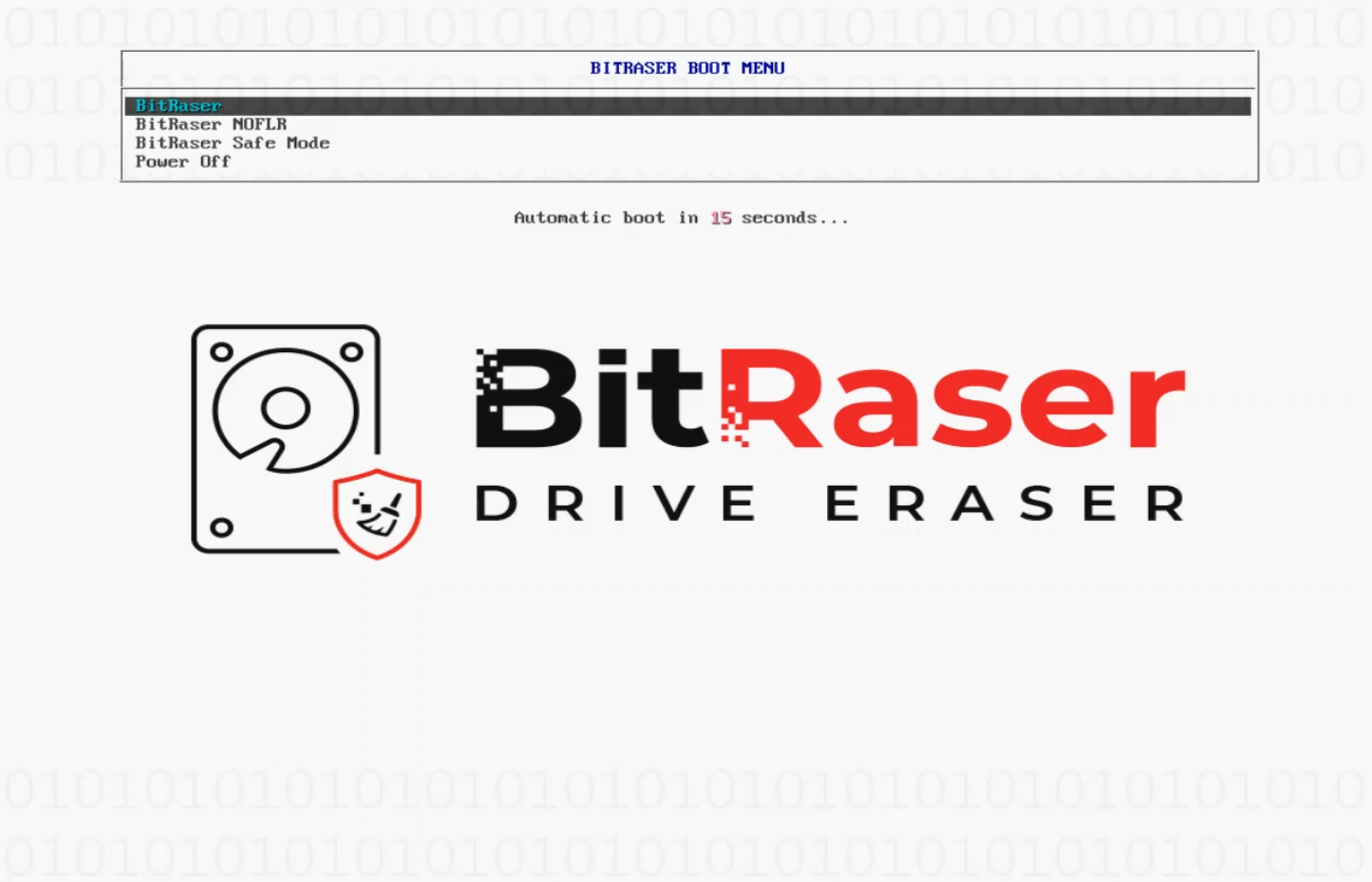 BitRaser Dual Boot menu