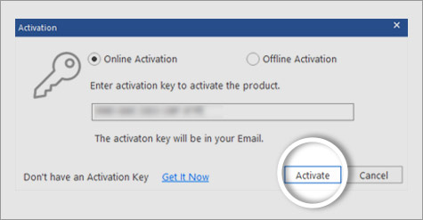 Activation Screen BitRaser File Eraser Network Activate button highlighted