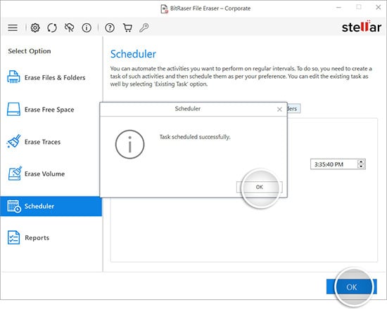 BitRaser File Eraser Schedule Traces Erasure