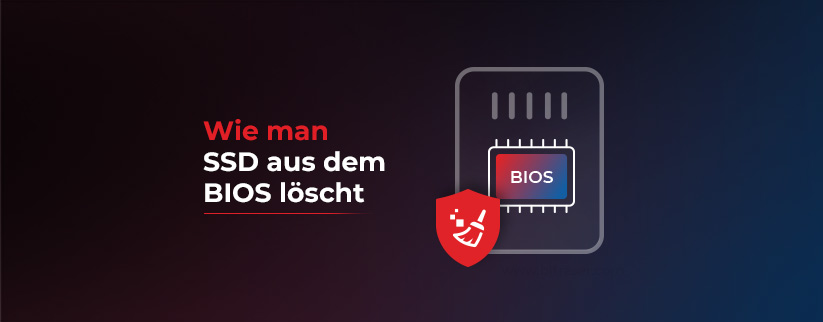 Ein Bild mit dem Text 'Wie man SSD aus dem BIOS löscht'