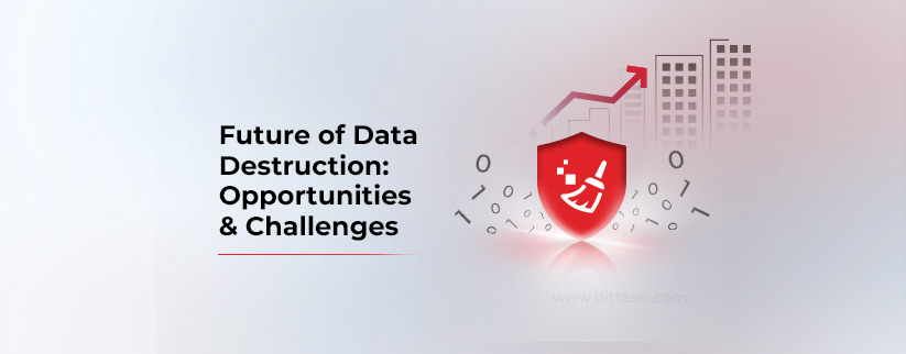 Image showing BitRaser favicon icon on right and text on left Future of Data Destruction: Opportunities & Challenges
