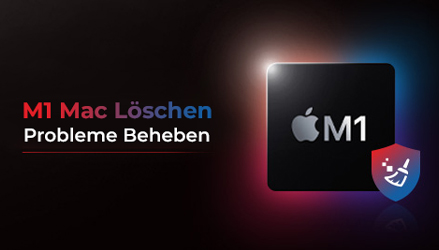 Bild zeigt M1 Mac Chip mit Text-Known Issues And Solutions Löschen M1 Mac BitRaser