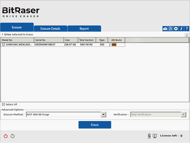 BitRaser-Main-Interface-mit-verbundenem-SED