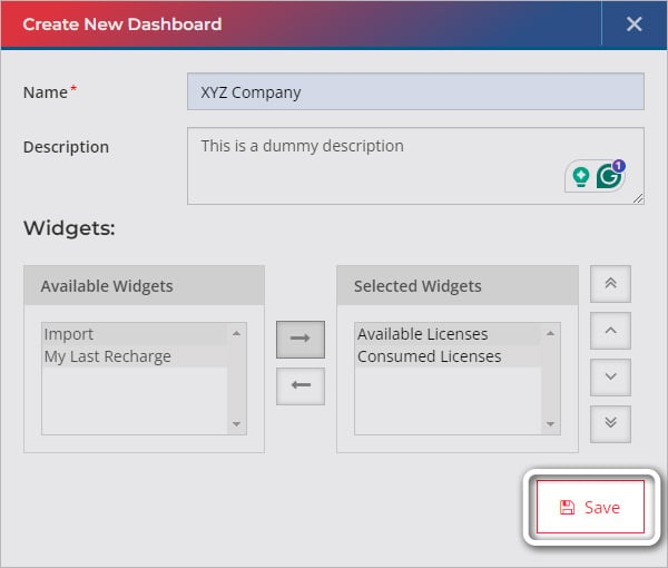 Create New Dashboard Screen BitRaser Cloud Console