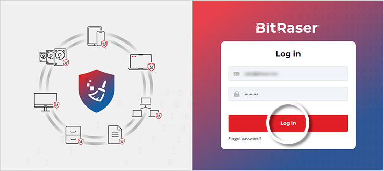 BitRaser Cloud Console New Login Screen