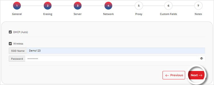 BitRaser ISO Customization Network tab