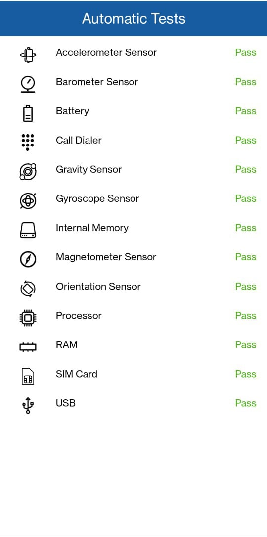 BitRaser Mobile Eraser: Automated Test Results Screen on Mobile