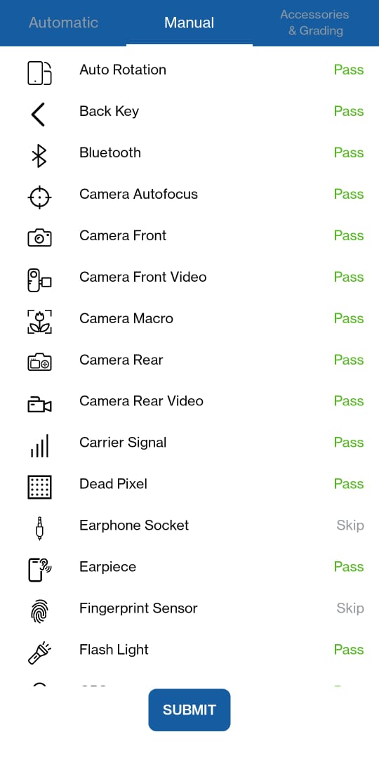 BitRaser Mobile Manual Test Result Summary Screen