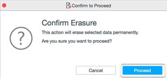 Confirm Erasure Screen BitRaser File Eraser Corporate Mac