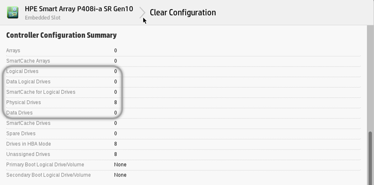 RAID Dismantling via Intelligent Provisioning Completed screen