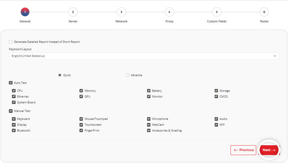 General Tab BitRaser Hardware Diagnostics ISO Customization